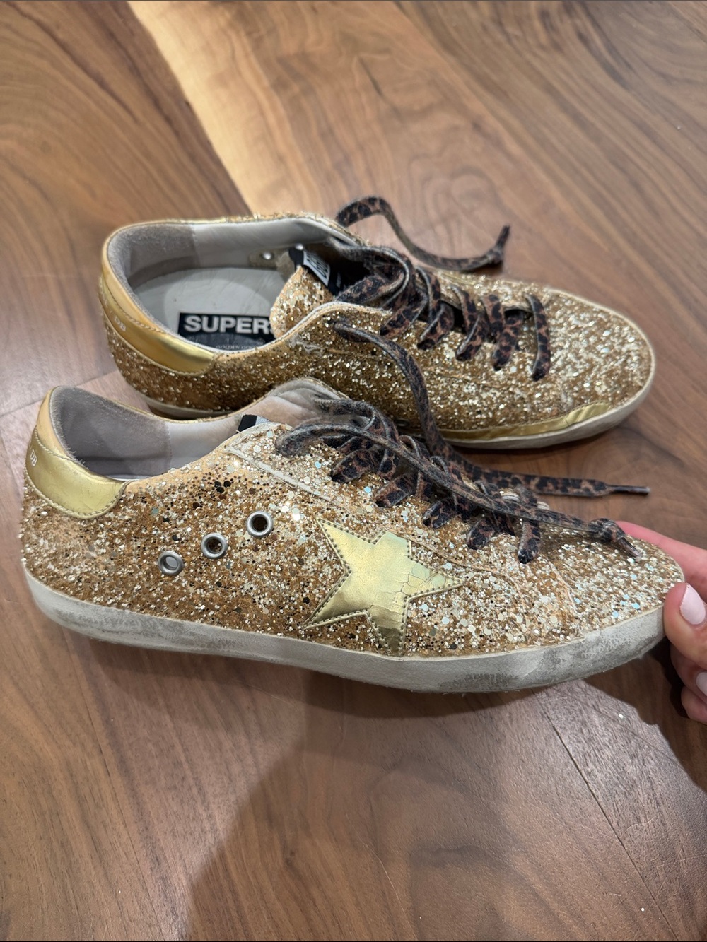 Golden Goose Gold Glitter Superstar